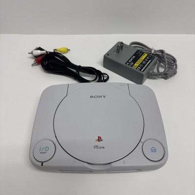 Sony PSOne PS1 Slim SCPH-101 Tested Working With Cables No Controller