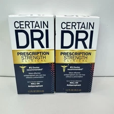 2 Pack Certain Dri PRESCRIPTION STRENGTH Clinical Antiperspirant 1.2 oz EXP 2/25