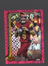 2025 Topps Chrome #295 Jayden Daniels Hot Pink X-Fractor