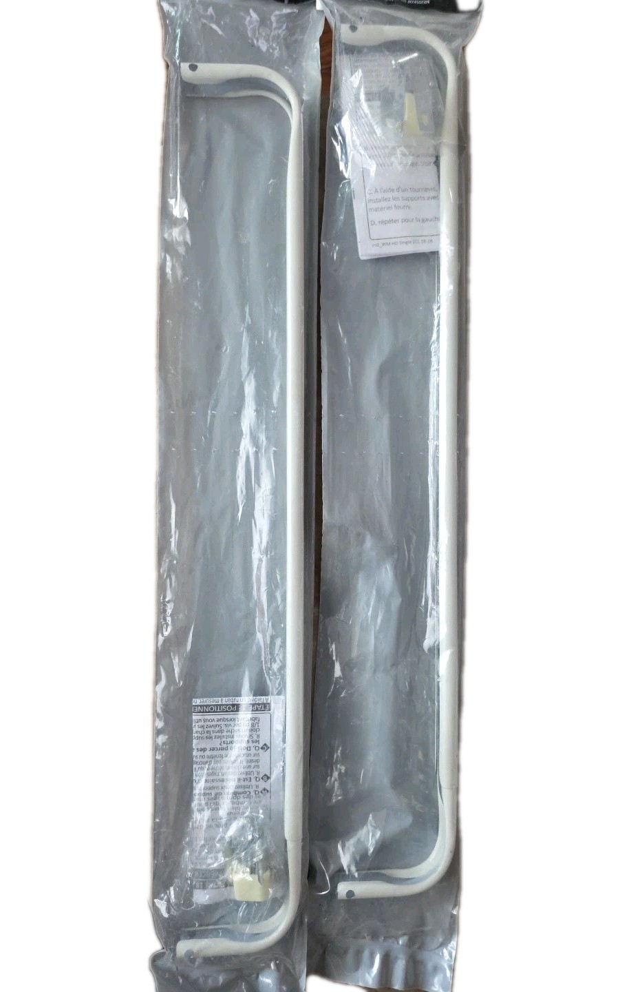 (2) Heavy Duty Single Curtain Rod, 18-28 Inches, White