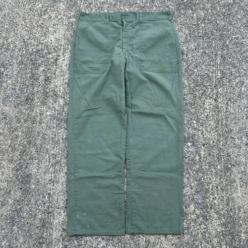 Vtg 1970’s OG 107 Military Vietnam Era Pants Green Talon Zip - 38 X 32 - Repairs