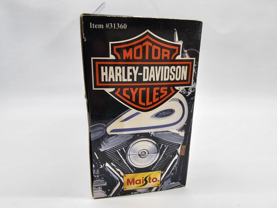 Harley Davidson FXSTSB Bad Boy Maisto 1/18 Diecast Motorcycle Series 1997 Negro Foto 3 de 4