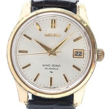SEIKO King Seiko 4402-8000 Manual Silver 25 Jewels Date Men's Watch Used