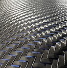 3K Carbon Fiber Blue Metallic Reflection Mixed Twill Fabric Cloth 100cm * 50cm