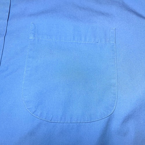 Camicia Lands End con bottoni uomo M/T blu manica lunga abito camicia business - Foto 5 di 10