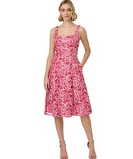 Adrianna Papell Floral Embroidered Dress