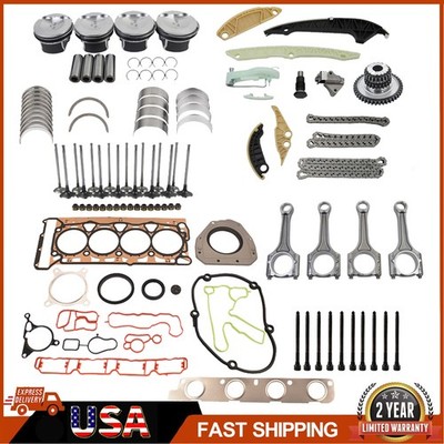 Fits 2.0T Audi VW A4 Jetta Q5 2009-2013 Pistons 23mm Engine Overhaul Rebuild Kit