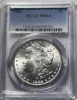 1882 Morgan Silver Dollar PCGS MS64 Blast White!