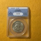 1963 Franklin Half Dollar Double Die Observed ANACS AU 58