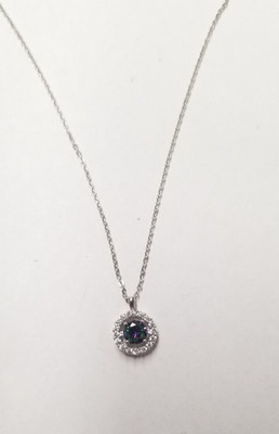 Ryze Party Mystic Crystal CZ Sterling Silver Necklace 18''+2''