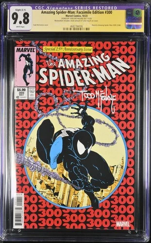 Amazing Spider-Man Facsimile #300 Marvel Signed Todd Mcfarlane CGC 9.8 NM/MT
