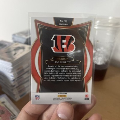 2024 Panini Select - Concourse Joe Burrow #39 Zebra Prizm for sale