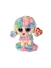 Ty Beanie Boos "Rainbow" the Poodle Dog Plush Toy w/Tags 2017