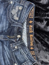 Rock Revival "Betty" Boot Cut Women's Denim Blue Jeans Sz 26 western rodeo