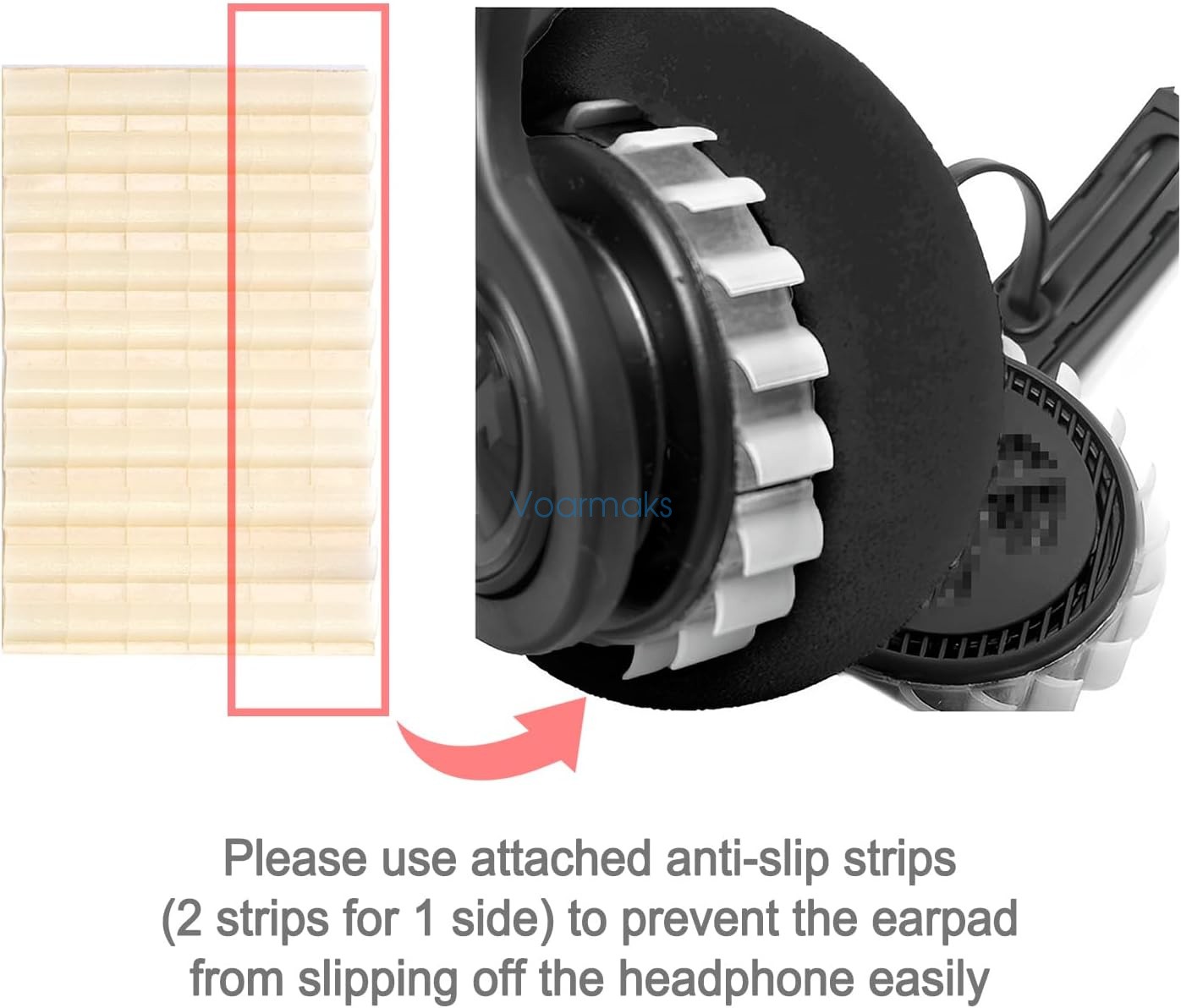 Square Foam Ear Pads for JLAB Rewind, Rewind 2 Wireless Retro Headphones