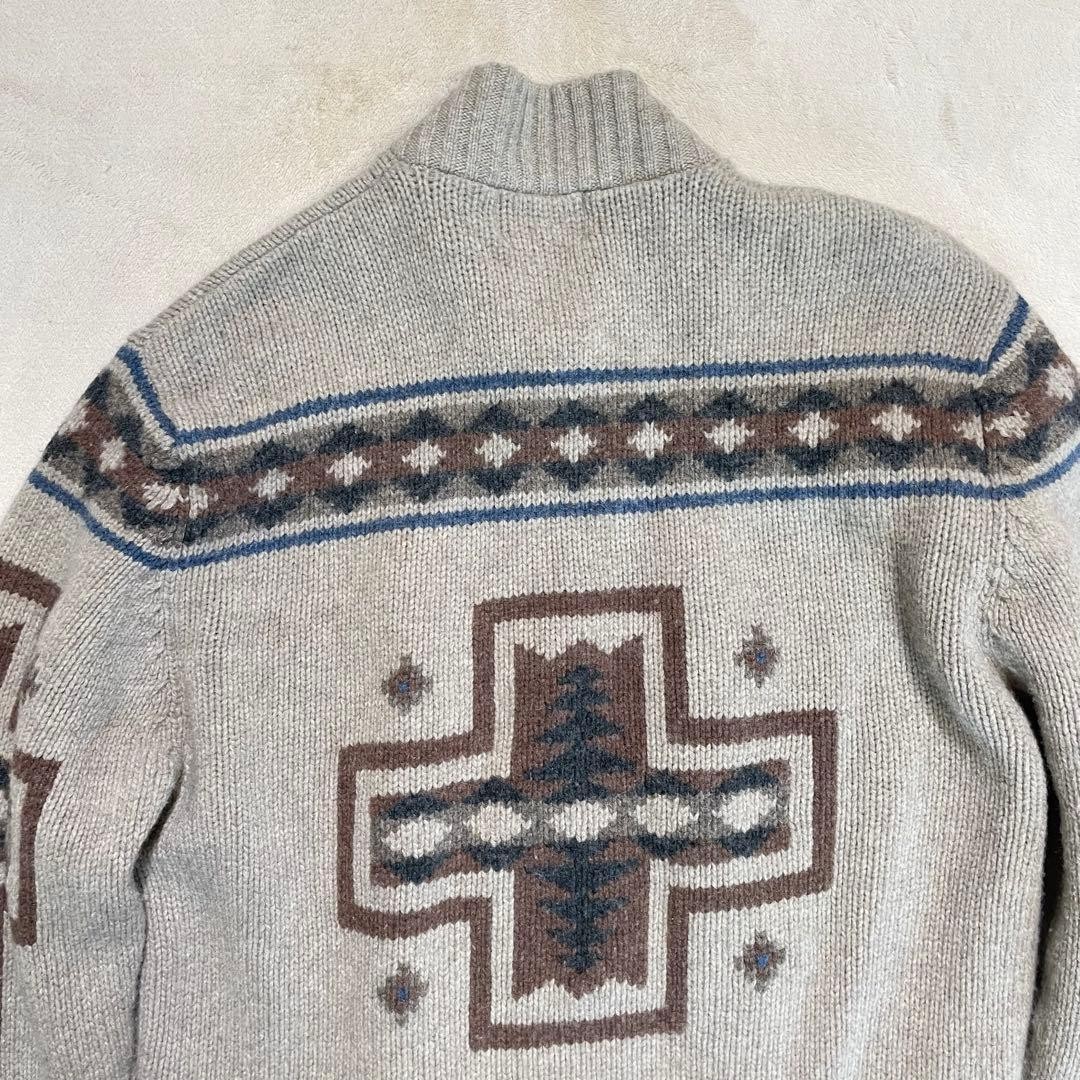 Pendleton Wool Zip-up Cardigan Native Pattern S V… - image 8