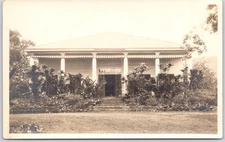 RPPC Southern Mansion Postcard, Early 20th Century, Columned Porch