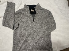 Wrangler Authentics Gray Quarter-Zip Fleece Pullover Men  s M