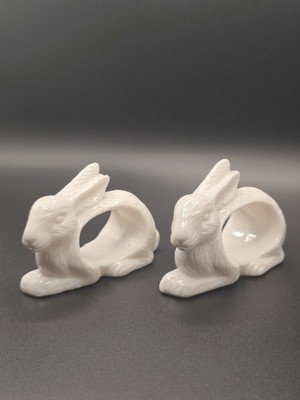 Vintage Shufford Design Rabbit Napkins Ring Set of 2