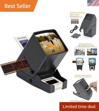 35Mm Slide Viewer, Film Negative And Slide Viewer With 3X Magnification And Led