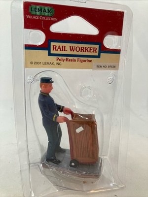 Lemax Rail Worker Town Village Christmas Figurine RETIRED 2001 NEW SEALED!