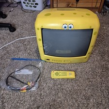 SpongeBob SquarePants Retro Gaming TV 13" CRT 2005 Emerson SB313 - Works 