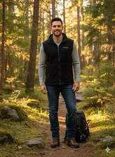 Columbia Men’s Small Steens Mountain Black Fleece Zipper Vest