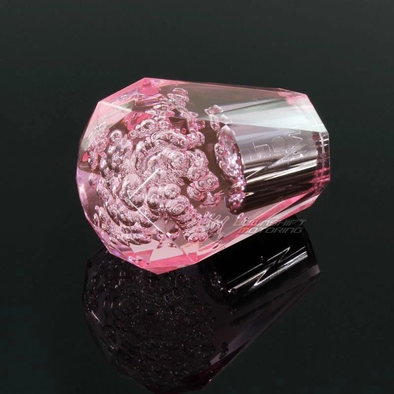 JDM Universal VIP Diamante Cristal Manual MT Bolha Deriva Botão de Mudança 60mm ROSA - Imagem 2 de 4