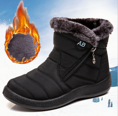 fur lined slip on snow boots