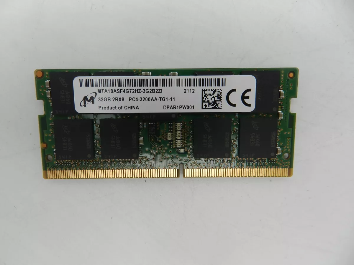 Micron 32GB DDR4-3200 ECC SODIMM MTA18ASF4G72HZ-3G2R Memory