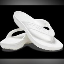 Crocs Baya ll flip flops white gibbet holes size 6 women  s