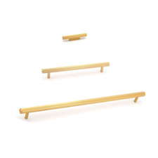 Gold Reeded Cupboard Handles Modern Cabinet Pulls 320mm and 160mm and 32mm