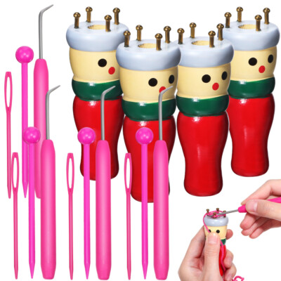 4 Pcs Knitted Puppet Set Wood Glove Knitting Model le moins cher Tool Kit for Beginners