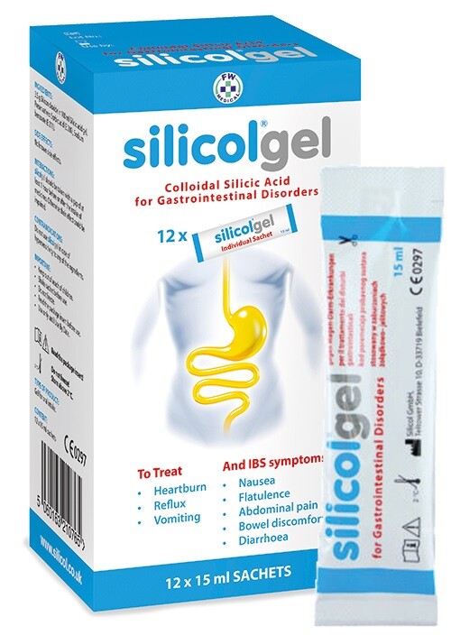 Silicol gel Sachets Colloidal Silicic Acid Gastrointestinal Disorders 12 x 15ml