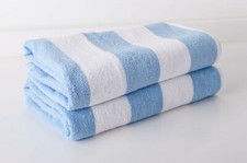 Soft Stripe Cotton Pool Towels Beach Towel Luxury Large Bath Sheet Quick Dry Spa
