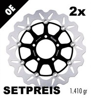 Bremsscheibe Set Galfer 2X DF655CW Wave® Schwimmend Vorne 320X5Mm FüR Triumph