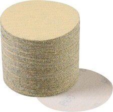 50 PACK 3 Inch Hook and Loop 80 Grit No Hole Gold Sanding Discs For DA Sanders 0.35 per gallon