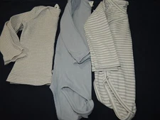 Quincy Mae Boys 6-12 Months Tan Kimono One Pieces Kyte Bamboo Minimalist