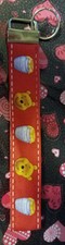 handmade keychain, key fob, wristlets pooh and honey pot