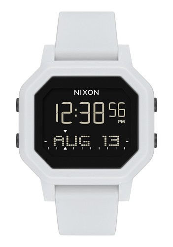 Nixon The Unit Men's Digital Watch White Rubber Quartz 44mm A197