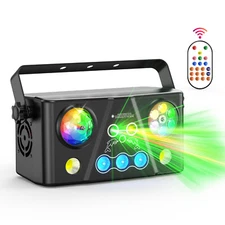 UKING 5in1 Disco Laser Projector Light show RGB Gobo DMX Stage Effect lighting
