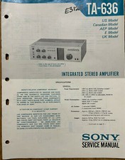 SONY TA-636 INTEGRATED STEREO AMPLIFIER ORIGINAL SERVICE MANUAL