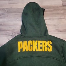 NFL Green Bay Packers Sweater Kids Med 10-12 Green Team Apparel Hoodie Stitched