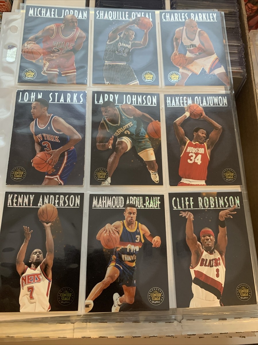 1993-94 Skybox Premium Basketball The CENTER STAGE Complete 9 Card
