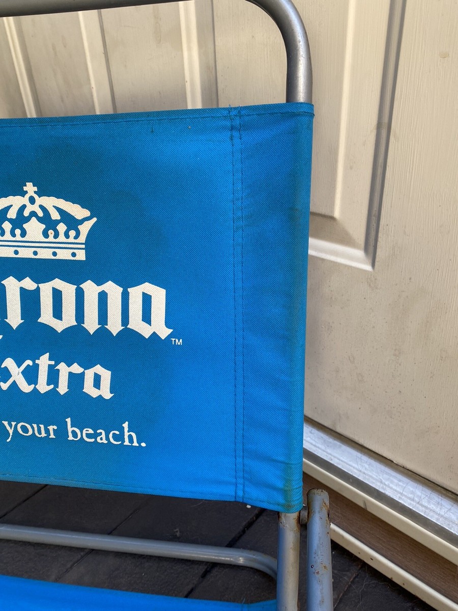 CORONA EXTRA BEACH CHAIR / コロナ ビーチチェア CORONA EXTRA BEER WIDE OPEN FOLDING COLLAPSIBLE CANVAS BEACH
