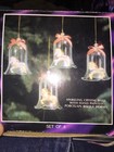 Carrousel Bell Ornaments Crystal Bells Hand Painted Horses Vintage Ornament Set — photo 6