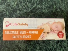 CuteSafety Adjustable Multi-Purpose Safety Latches 6 Latches WHITE