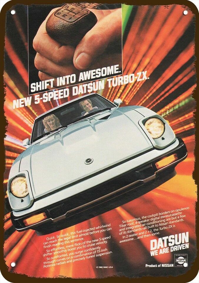 1982 DATSUN TURBO ZX SPORTS CAR w/ T-TOP Vintage Look Replica