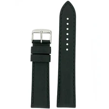 Tech Swiss LEA1880 Watch Band Black Genuine Leather Calfskin