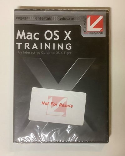 Mac OS X Tiger Training Interaktywny przewodnik - nie do odsprzedaży CD-ROM, 2006-SEALED - Zdjęcie 1 z 4